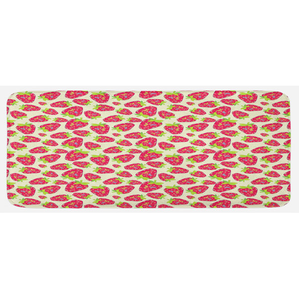 Bless international Strawberry Kitchen Mat Wayfair